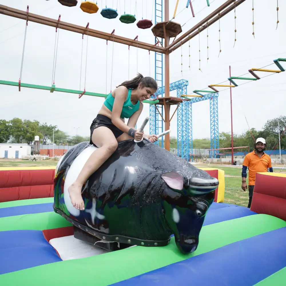 Bull Ride activity at Veda Adventures Park