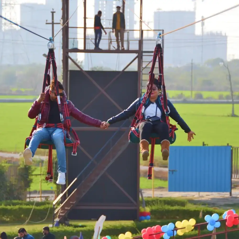 Zipline Ride activity at Veda Adventures Park