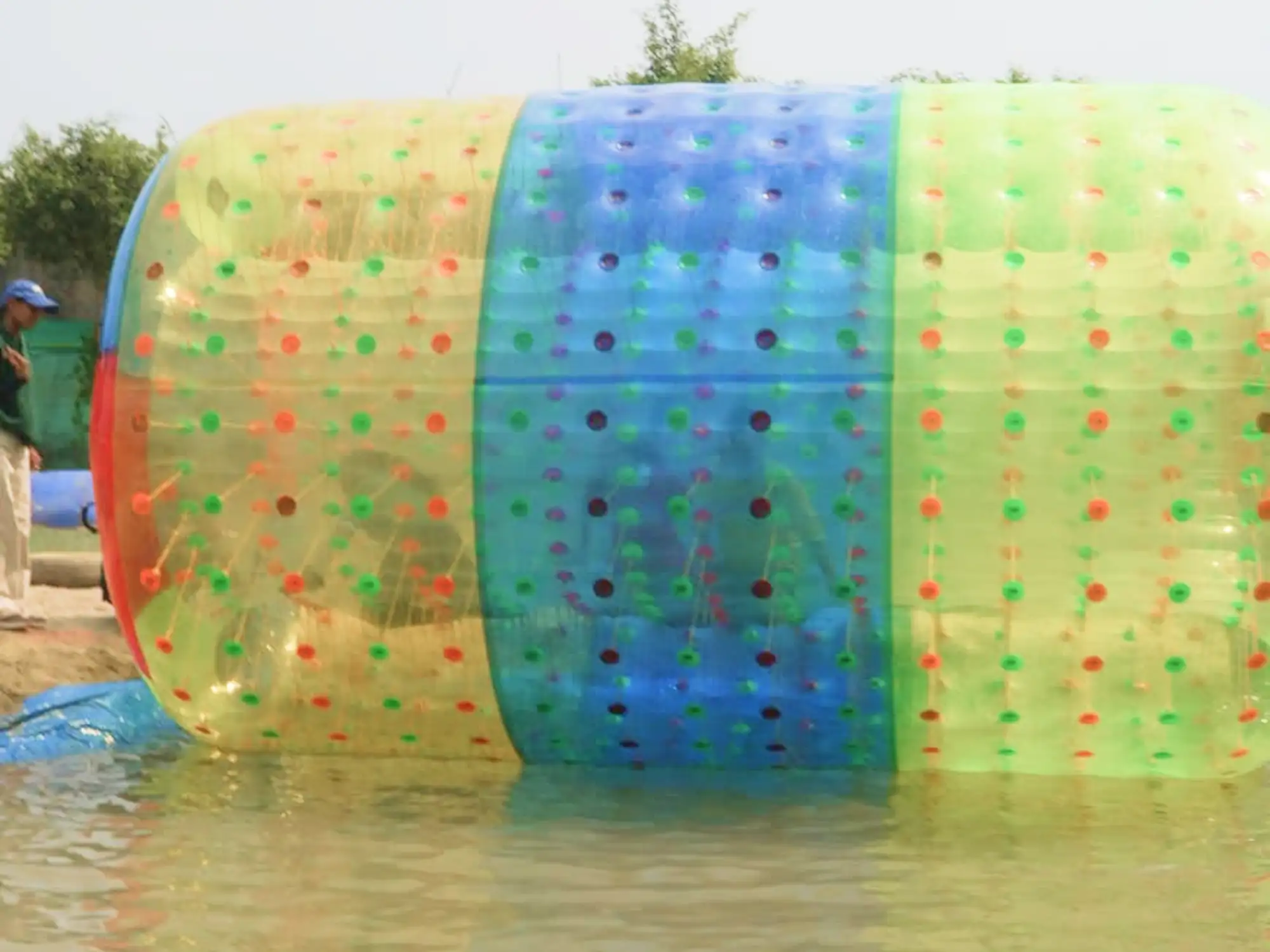 Water roller activity at the park