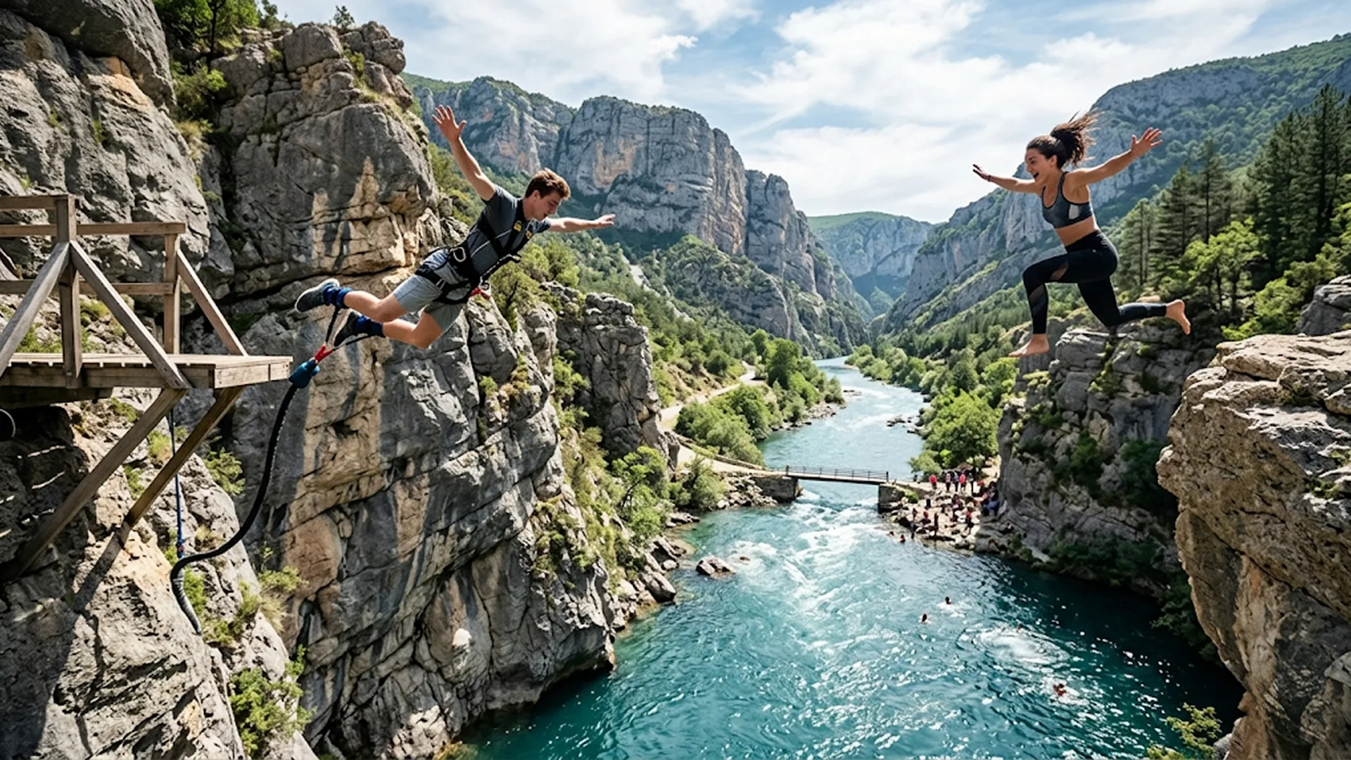 Bungee Jumping and Cliff Jumping