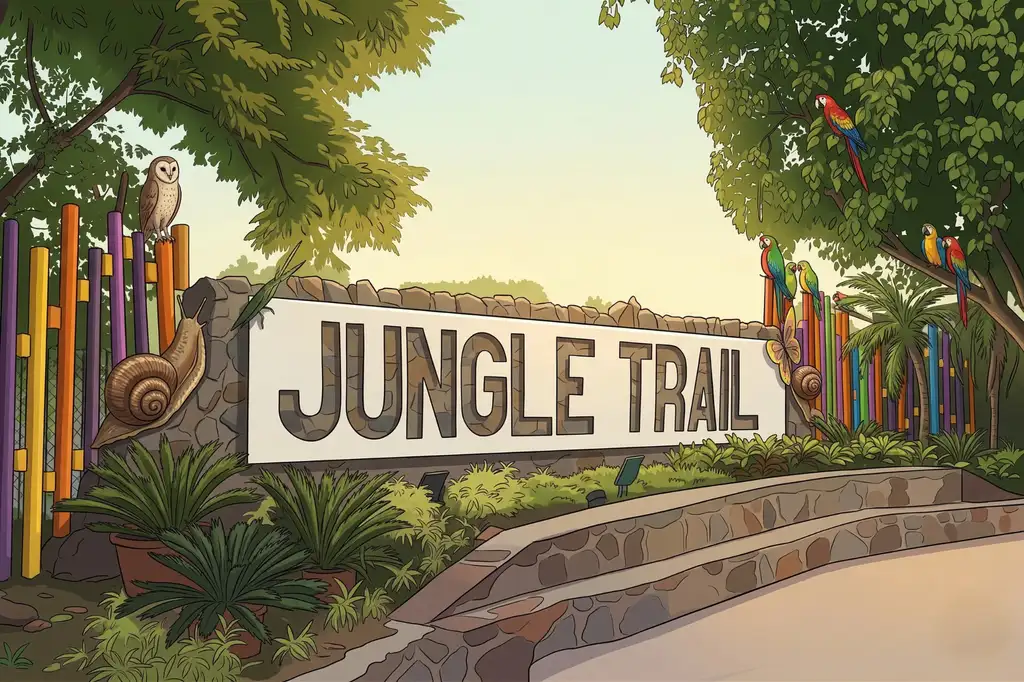 Jungle Trail Noida Sector 94 - Waste to Art Eco Park with Animal Sculptures